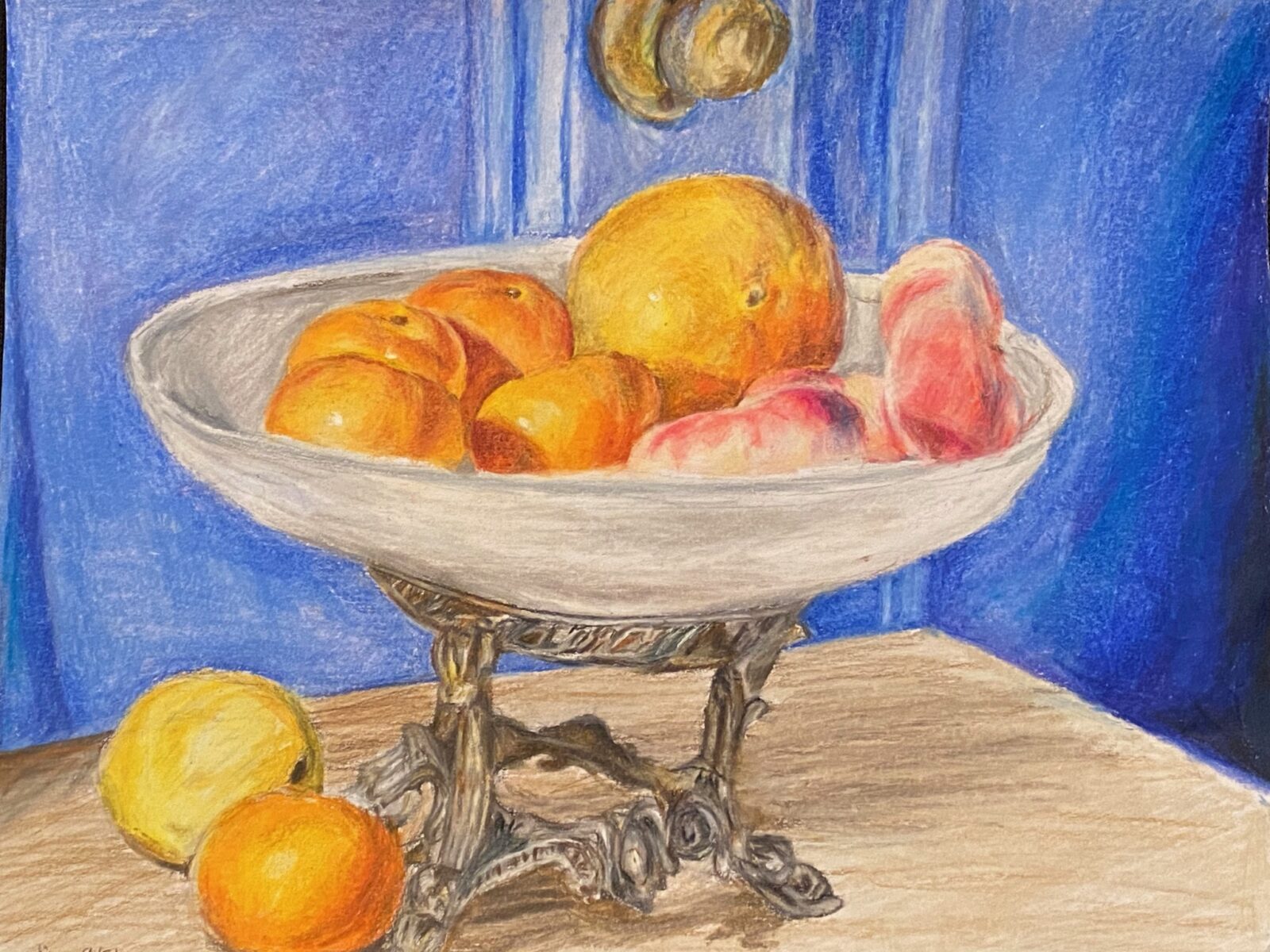 Still Life in colored pencil by Caroline