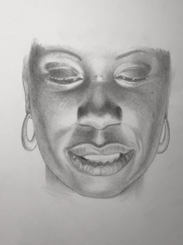 Unfinished Woman Series: UpLit - pencil 12 x 10" unframed