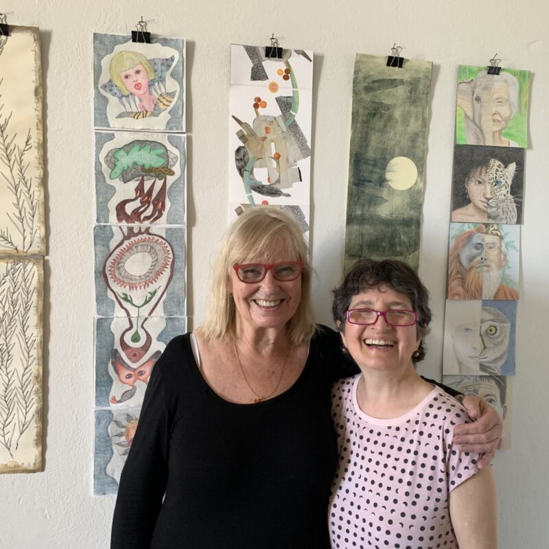With Irene Christensen & our work